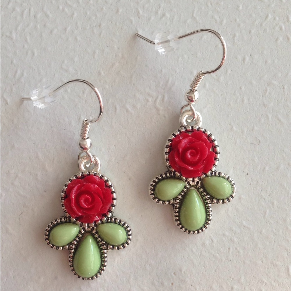 Earrings in a Southwestern Flower Drop Design